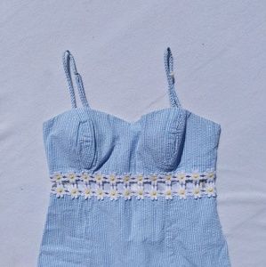 Lilly Pullitzer Blue Striped with Daisy dress